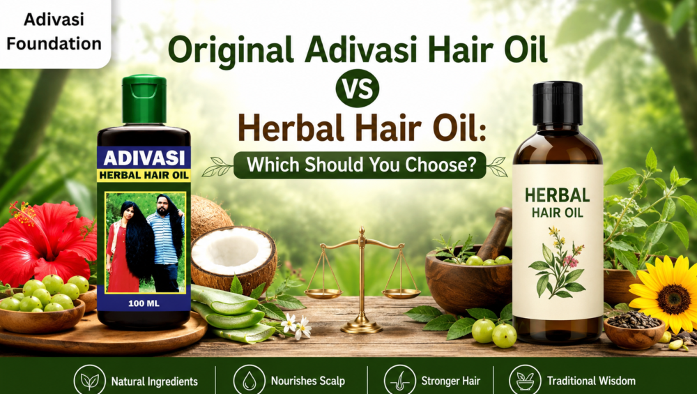 Original Adivasi Hair Oil vs Herbal Hair Oil