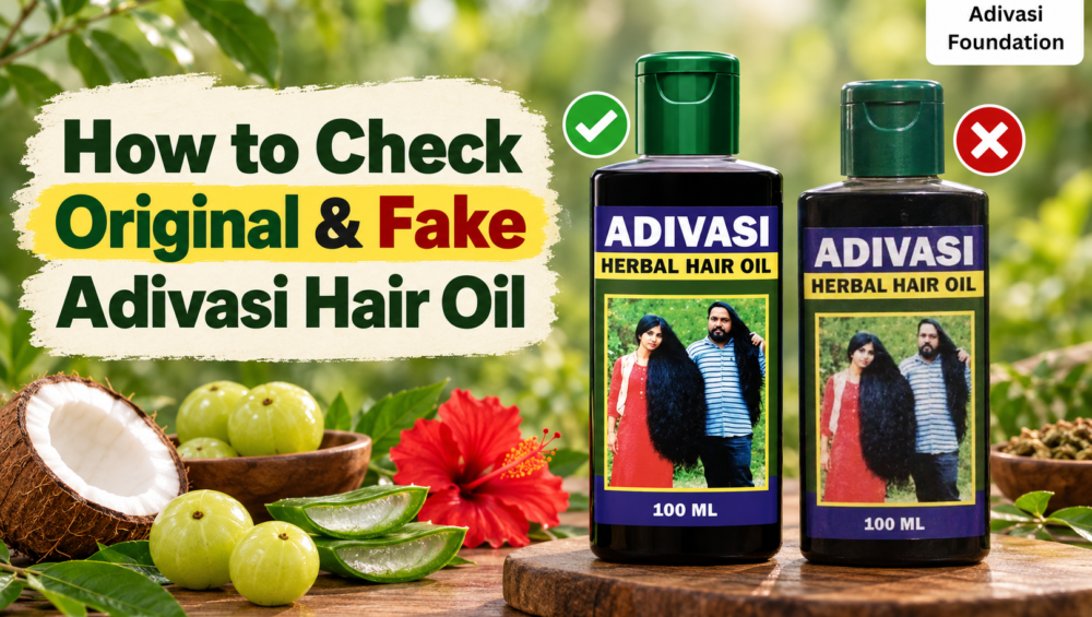 Original & Fake Adivasi Hair Oil
